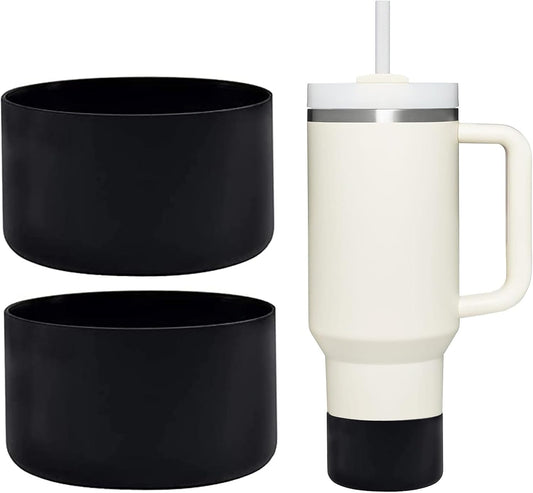 WK IEASON 2 Pcs Tumbler Bottom Protector Boot for Stanley Quencher Adventure 40oz & Stanley IceFlow 20oz 30oz, Stealth Landing-2.83inch Bottom Diameter