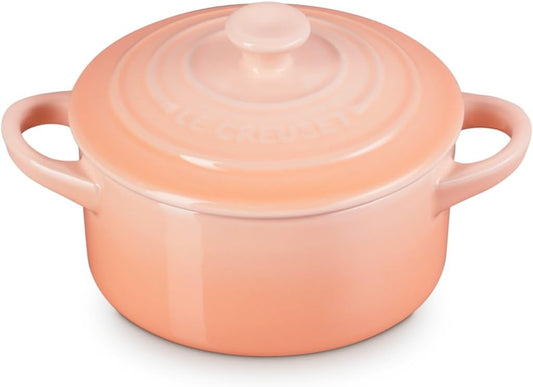 Le Creuset Stoneware Mini Round Cocotte, 8oz., Peche
