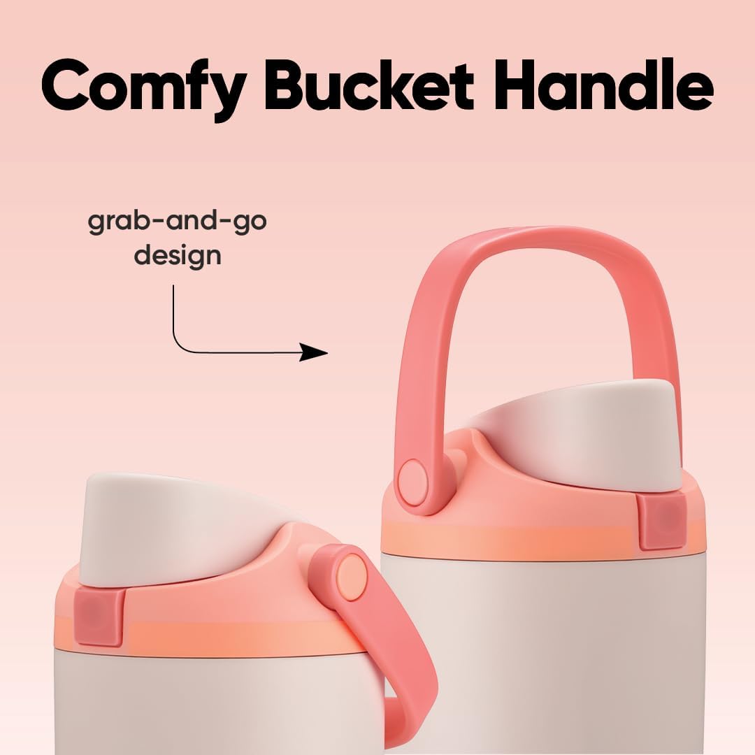 Owala FreeSip Sway Insulated Stainless Steel Water Bottle with Two-Way Spout, Built-In Straw and Bucket Handle, Made for Travel, School, and Sports, 30oz, BPA Free, Leak Proof, Sparkling Sherbet