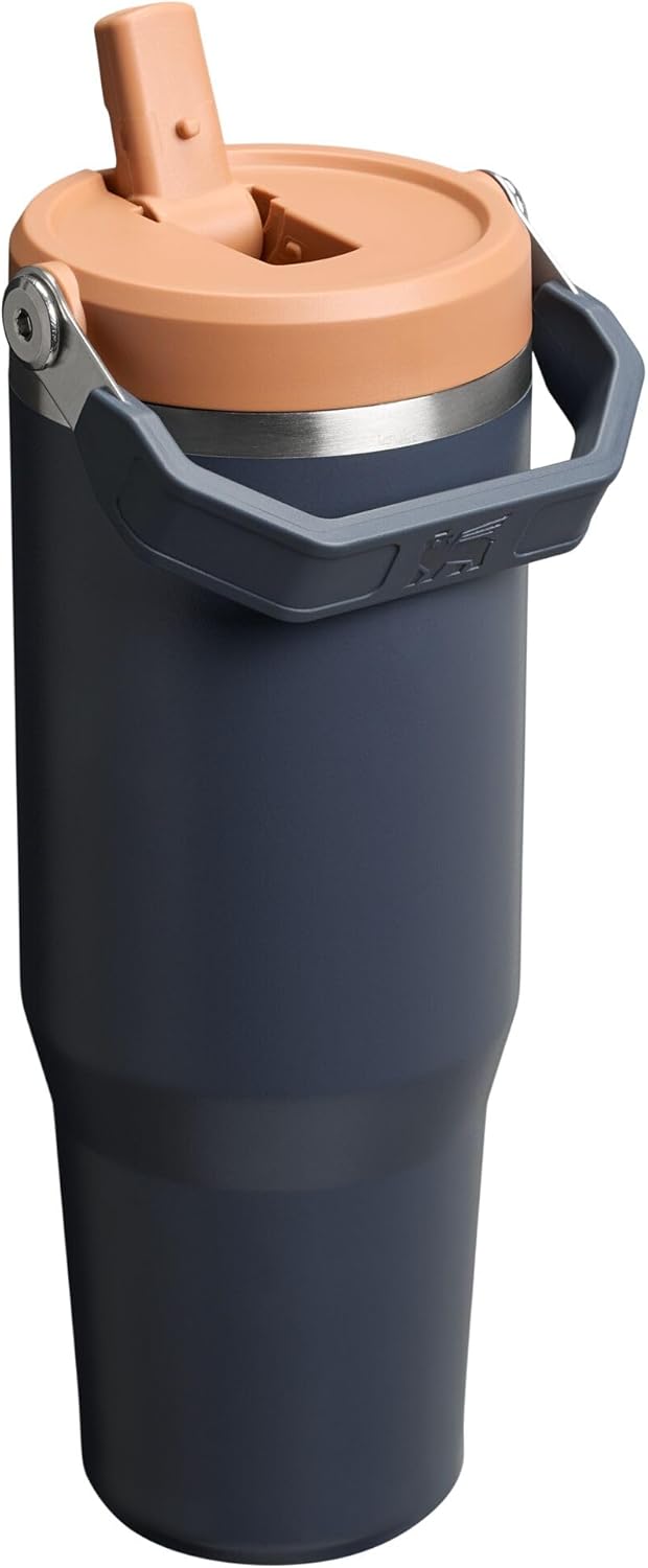 STANLEY IceFlow 2.0 Flip Straw Tumbler with Handle 30 oz | Twist On Lid and Flip Up Straw | Leak Resistant Water Bottle | Insulated Stainless Steel | BPA-Free | Twilight