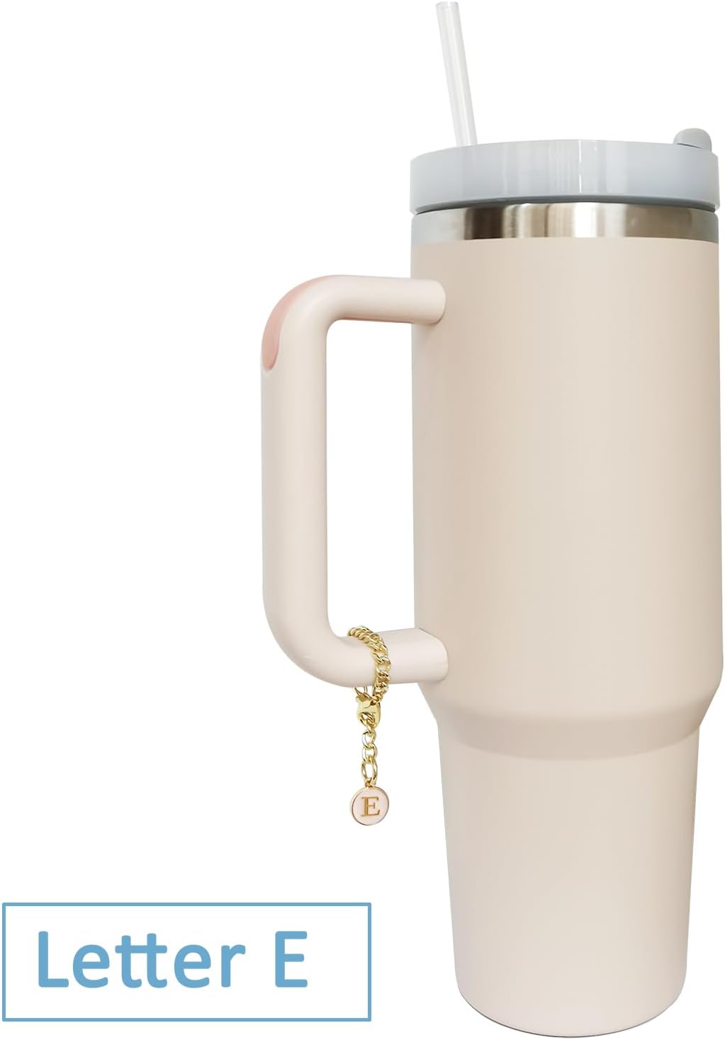 Letter Charm Accessories for Stanley Cup 2PCS Initial Name ID Personalized Handle Charm for Stanley Tumbler