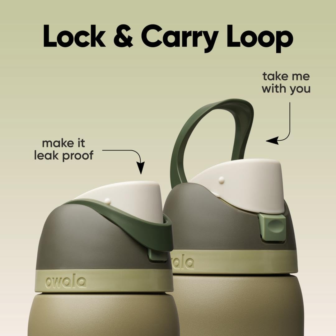 Owala FreeSip Insulated Stainless Steel Water Bottle with Straw, BPA-Free Sports Water Bottle, Great for Travel, 32 Oz, Off Road