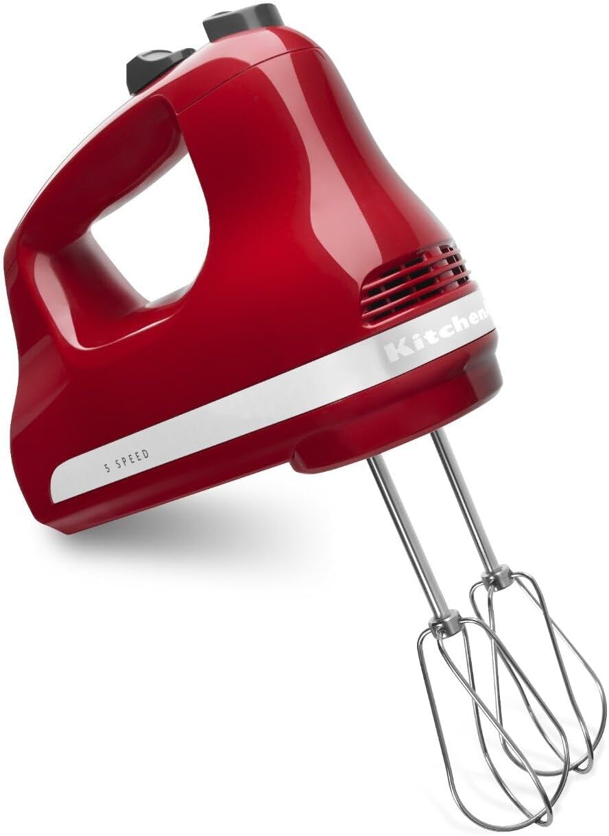 KitchenAid 5 Ultra Power Speed Hand Mixer - KHM512, Empire Red