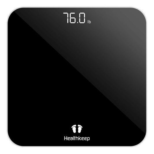 Digital Bathroom Scales for Body Weight, Weight Scale with High Precision Sensors Accurate Round Corner Design LED Display 400lbs/180kg