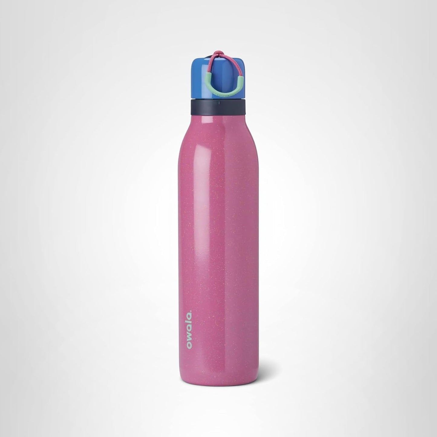 Owala FreeSip Twist Insulated Stainless Steel Water Bottle with Straw for Sports and Travel, BPA-Free, 24-oz, Bubble Gum