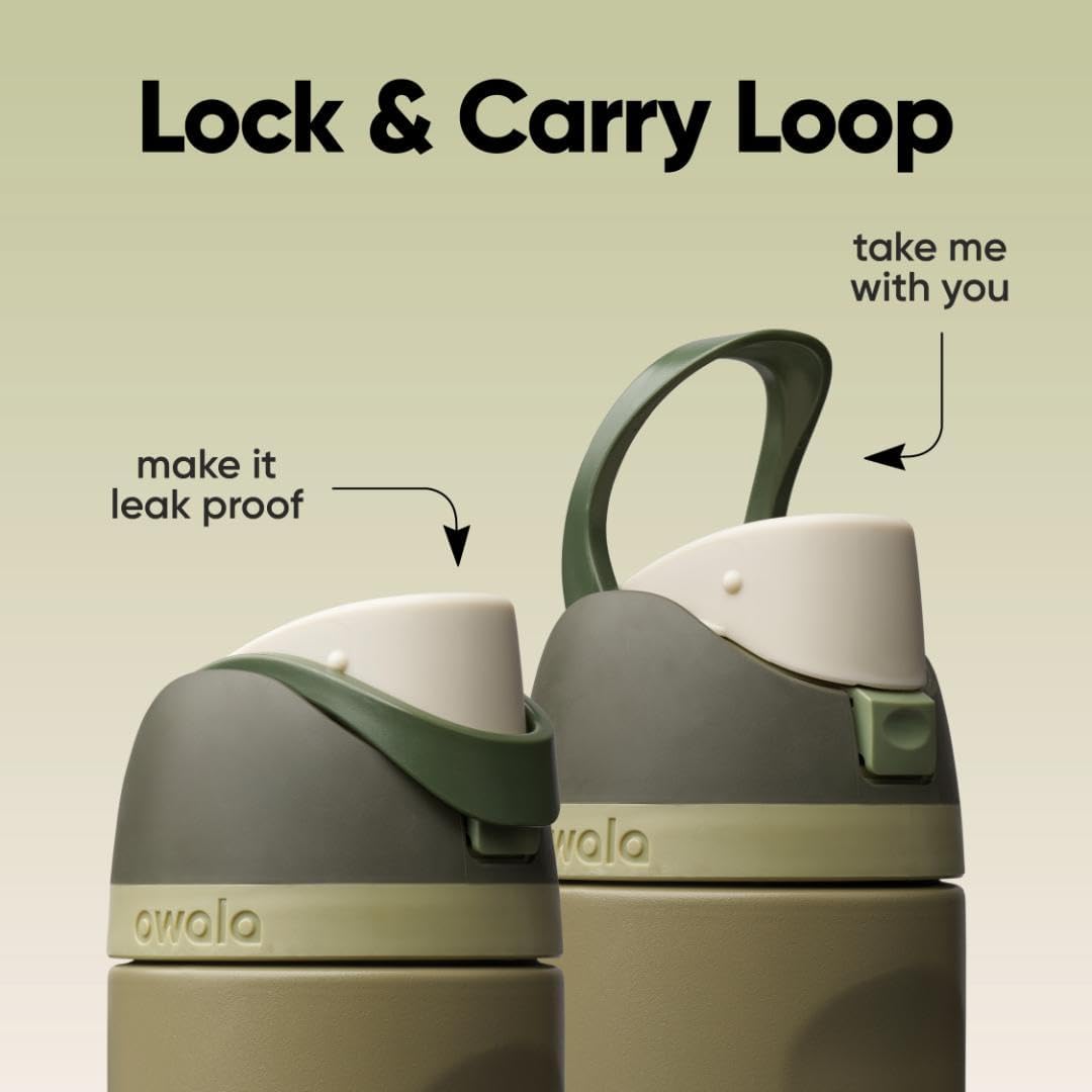 Owala FreeSip Insulated Stainless Steel Water Bottle with Straw, BPA-Free Sports Water Bottle, Great for Travel, 24 Oz, Off Road