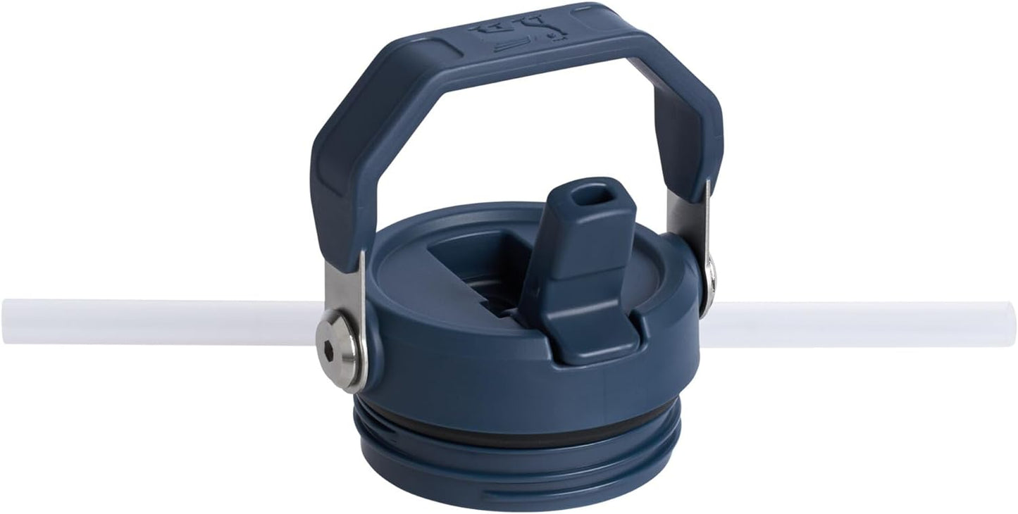 Stanley IceFlow Flip Straw 2.0 Water Bottle 16 OZ | Built-In Straw with Larger Opening | Lightweight & Leak-Resistant | Insulated Stainless Steel | BPA-Free | Navy
