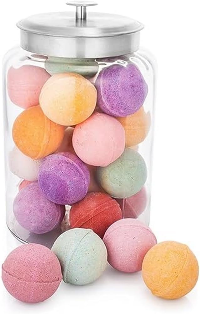 Anchor Hocking 2.5 Gallon Montana Glass Jar with Airtight Lid (2 piece, brushed silver metal, dishwasher safe)