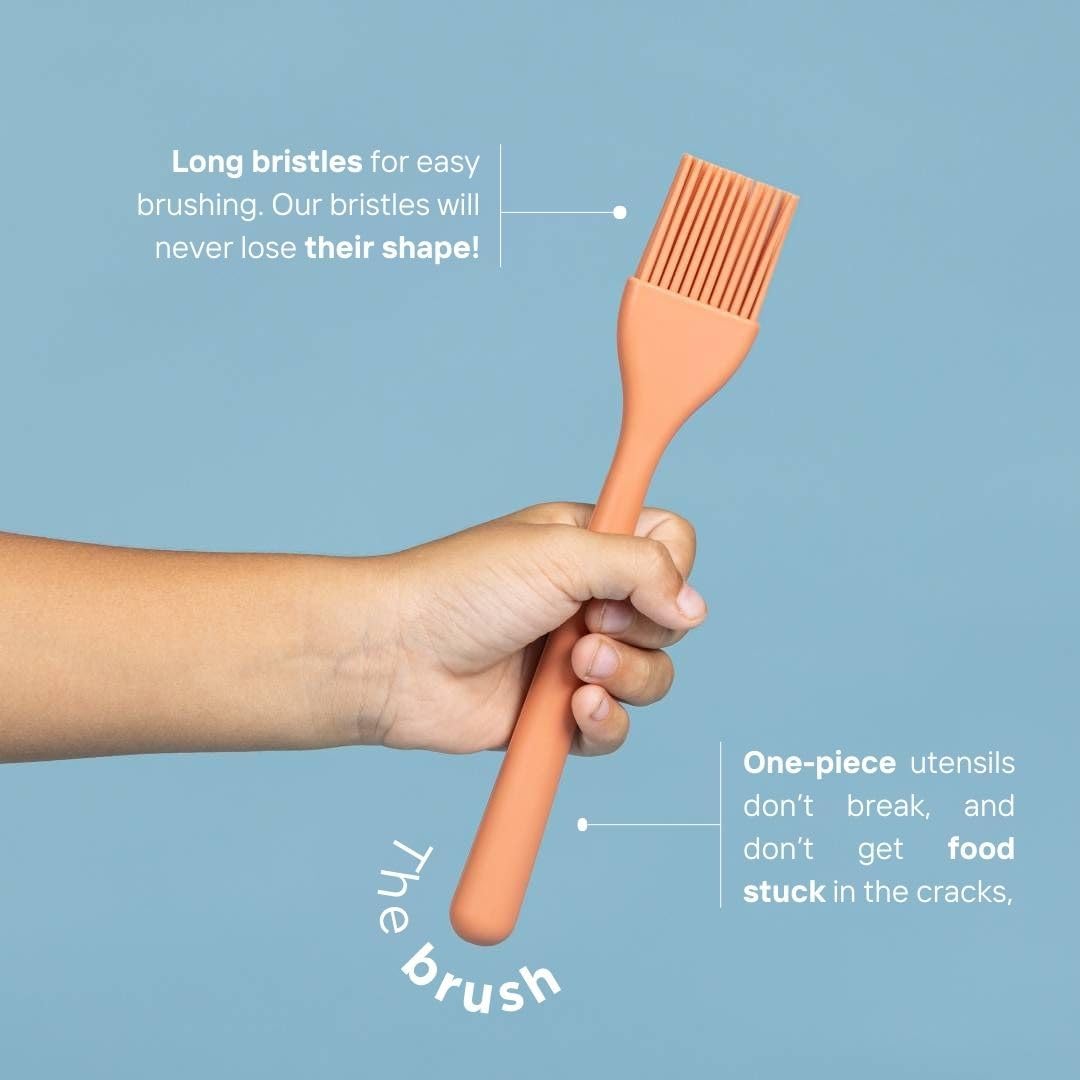 Tampoco Real Kids Cooking & Baking Set – Montessori Kitchen Tools for Real Cooking with Food-Safe Silicone Utensils – Functional & Fun Gift for Young Chefs