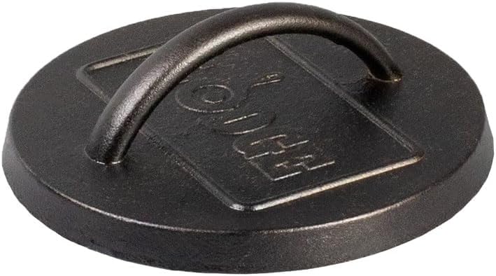 Lodge Pre-Seasoned Round Cast Iron Press - Cast Iron Griddle Press for a Restaurant-Quality Sear - Unparalleled Heat Retention - Use on the Stove or the Grill - 6.25 Inch