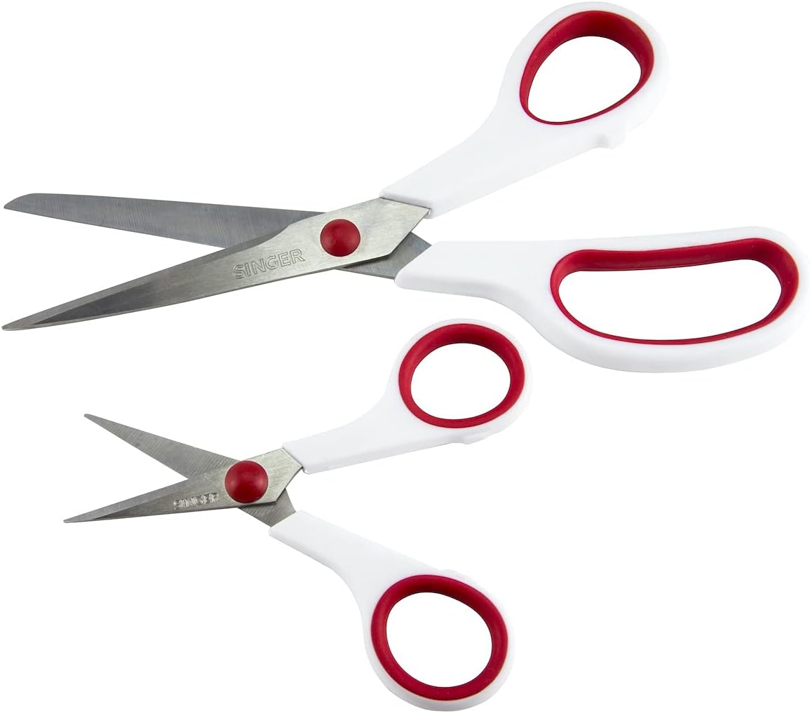 Singer 3404 Scissors, Red & White (1-Pack)