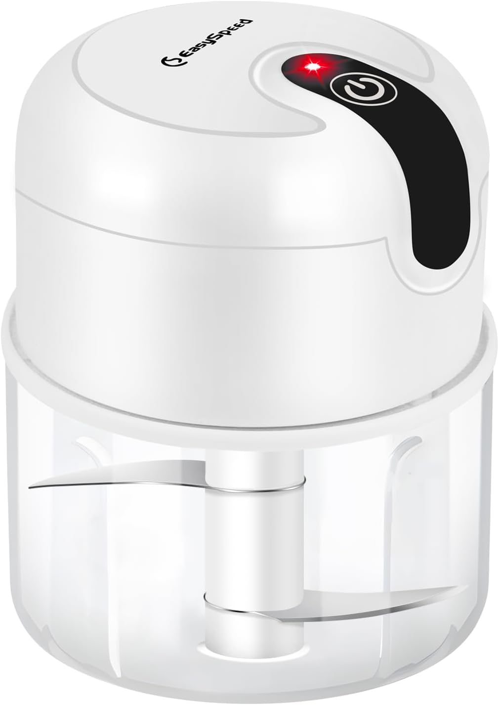 EASYSPEED Electric Garlic Chopper 1Cup, Mini USB Charging Wireless Food Processor with 304 Stainless Steel, 2 Sharp Blades, Portable Kitchen Meat Grinder for Onion, Garlic, Ginger, Chili