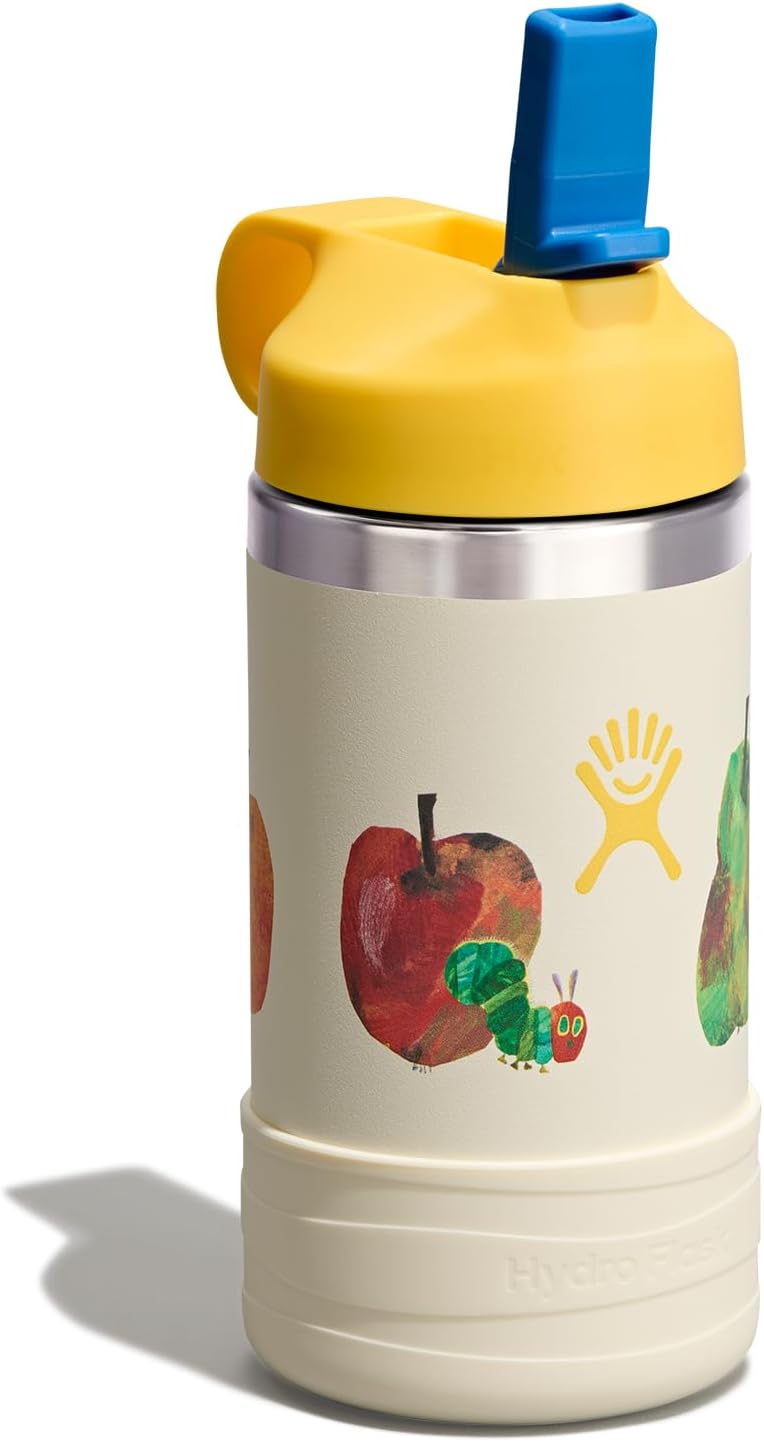 Hydro Flask Kids Water Bottle for School - Stainless Steel and Insulated with Straw Cap - 12 Oz World of Eric Carle™ Fruit