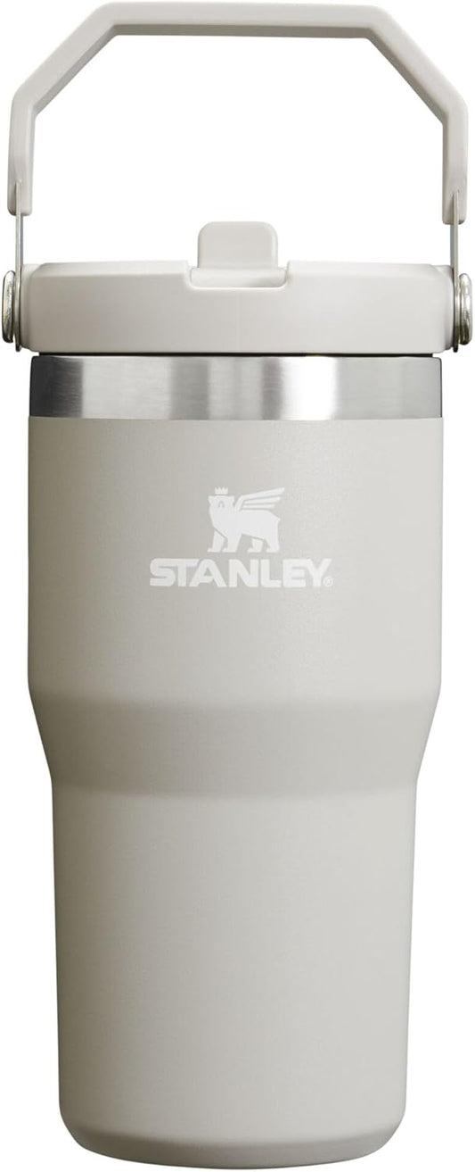 Stanley IceFlow Flip Straw Tumbler with Handle 20 oz | Twist On Lid and Flip Up Straw | Leak Resistant Water Bottle | Insulated Stainless Steel |BPA-Free | Ash