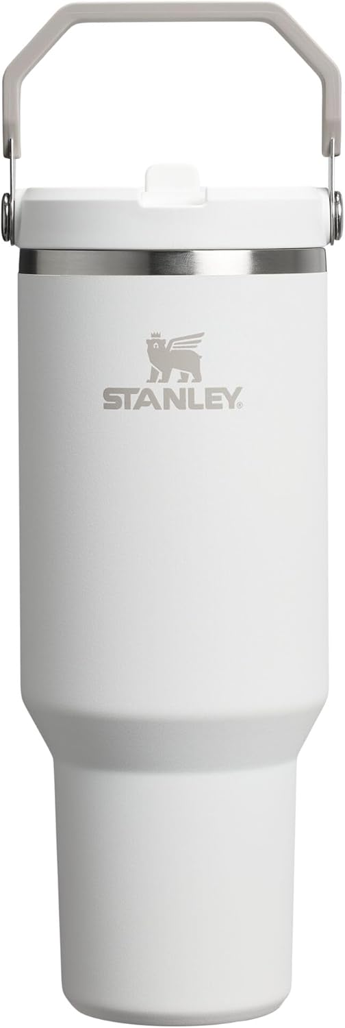 STANLEY IceFlow 2.0 Flip Straw Tumbler with Handle 40 oz | Twist On Lid and Flip Up Straw | Leak Resistant Water Bottle | Insulated Stainless Steel | BPA-Free | Frost