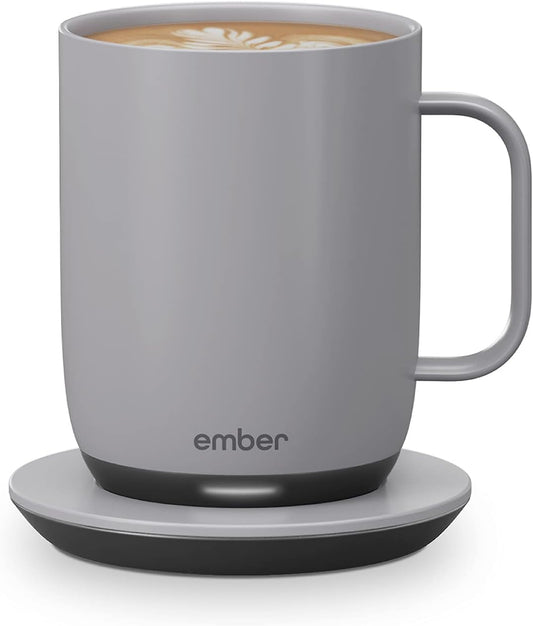 Ember Temperature Control Smart Mug 2, 14 Oz, App-Controlled Heated Coffee Mug with 80 Min Battery Life and Improved Design, GrayModel