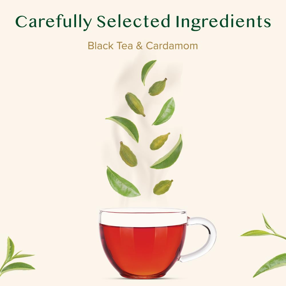 VAHDAM, Cardamom Chai Tea Loose Leaf (50 Cups,3.53 oz)  India's Traditional Cardamom Tea | Spiced Chai Tea | Brew Hot, Iced Or Chai Latte/Masala Chai | Whole Loose-Leaf, Vacuum Sealed
