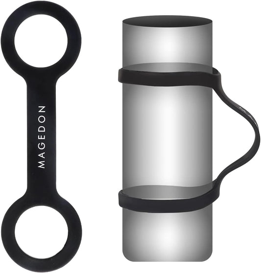 (2 pack) Water Bottle Carrier Grip,Water Handle Grip,Cup Strap, soft band holder strap makes any bottle handheld. For Running Bike, gym or jogging