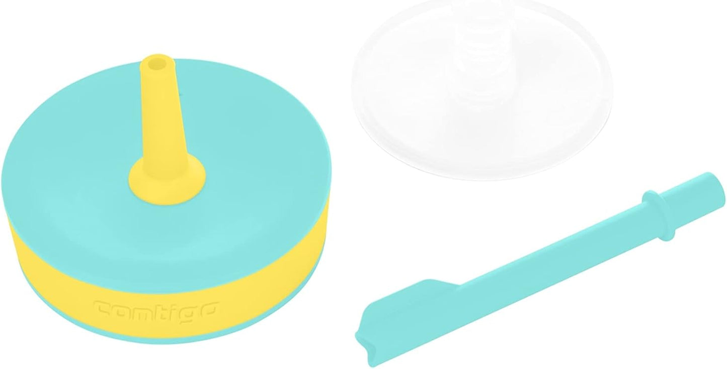 Contigo Kids’ Leighton Straw Tumbler with Spill-Proof Lid 14oz. 2 Pack Blueberry & Jade