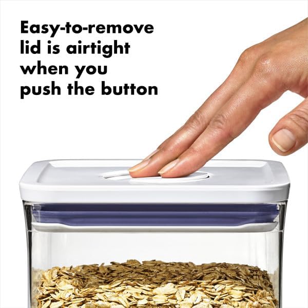 OXO Good Grips POP Container - Airtight Food Storage - Big Square Short 2.8 Qt Ideal for 5 lbs of sugar, cookies or crackers