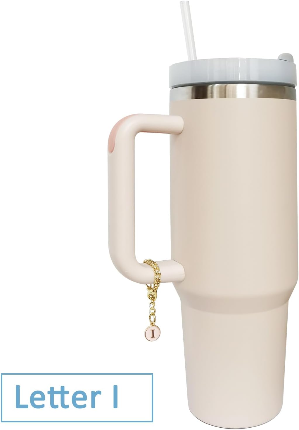 Letter Charm Accessories for Stanley Cup 2PCS Initial Name ID Personalized Handle Charm for Stanley Tumbler