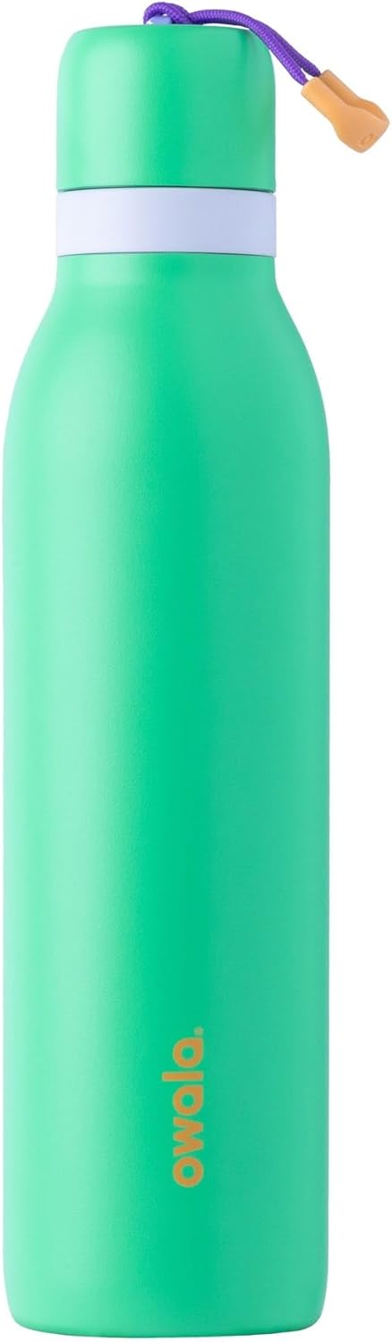 Owala FreeSip Twist Insulated Stainless Steel Water Bottle with Straw for Sports and Travel, BPA-Free, 24-oz, Sweet Pea