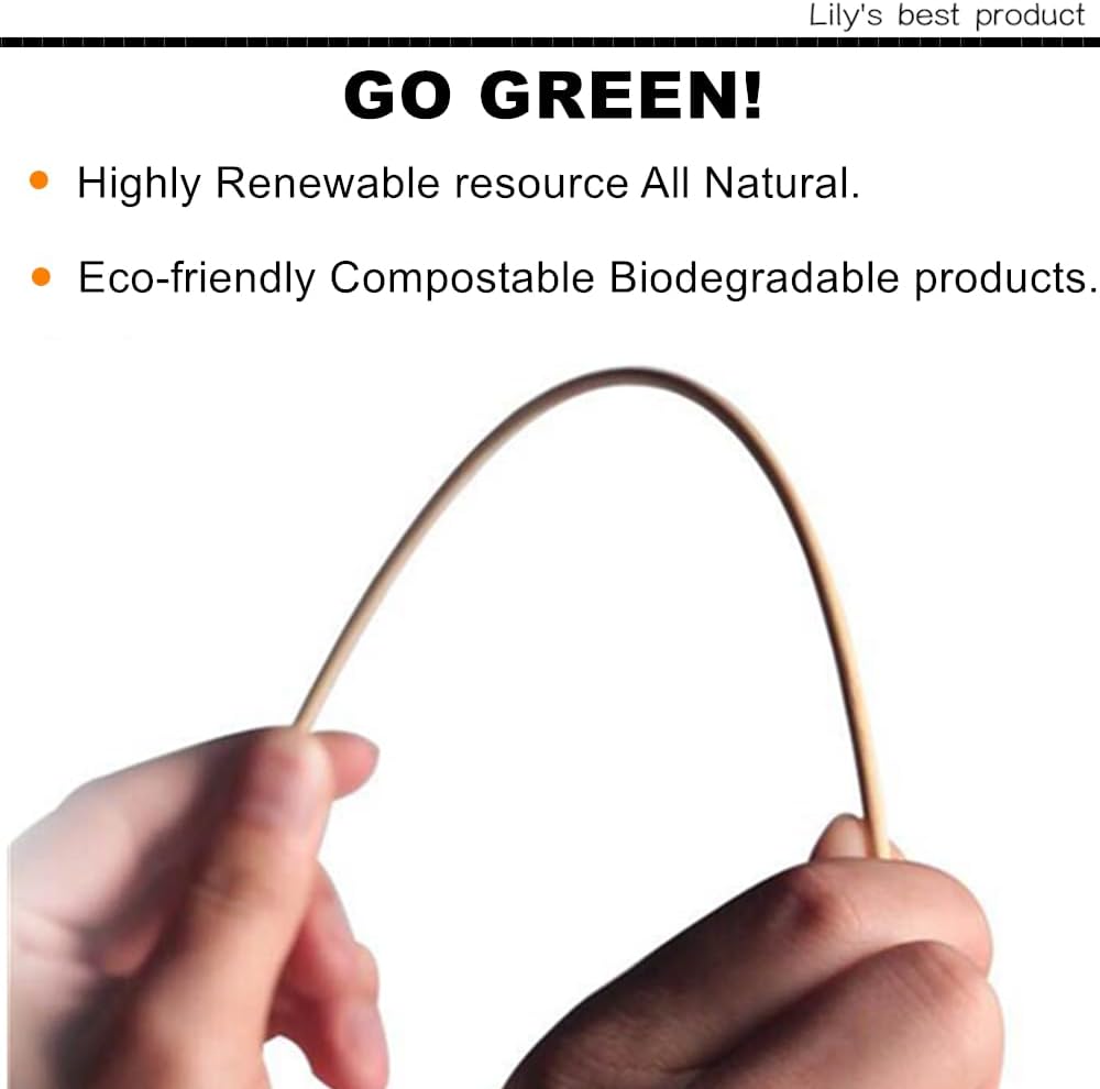 12" Natural Bamboo Skewers for BBQ，Appetiser，Fruit，Cocktail，Kabob，Chocolate Fountain，Grilling，Barbecue，Kitchen，Crafting and Party. Φ=4mm, More Size Choices 6"/8"/10"/14"/16"/17.5"/30"/36"(200 PCS)