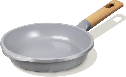 COOKLOVER Nonstick Frying Pan 100% PFOA Free Cookware Induction Skillet Stir Fry Pan (Gray, 7.9 inch)