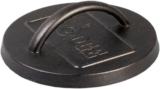 Lodge Pre-Seasoned Round Cast Iron Press - Cast Iron Griddle Press for a Restaurant-Quality Sear - Unparalleled Heat Retention - Use on the Stove or the Grill - 6.25 Inch