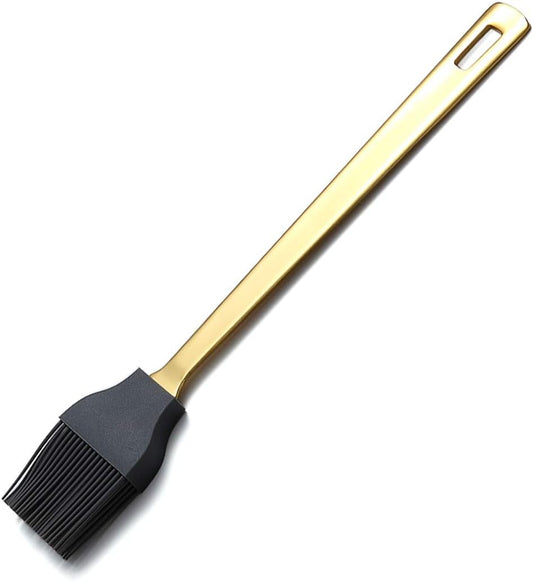 Berglander Gold Basting Brush, Kitchen Brush For Cooking With Titanium Gold Plating, Barbeque Brush, Pastry Brush, BBQ Brush, Dishwasher Safe, Easy to Clean