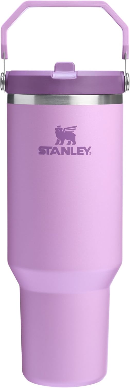 STANLEY IceFlow 2.0 Flip Straw Tumbler with Handle 40 oz | Twist On Lid and Flip Up Straw | Leak Resistant Water Bottle | Insulated Stainless Steel | BPA-Free | Lilac