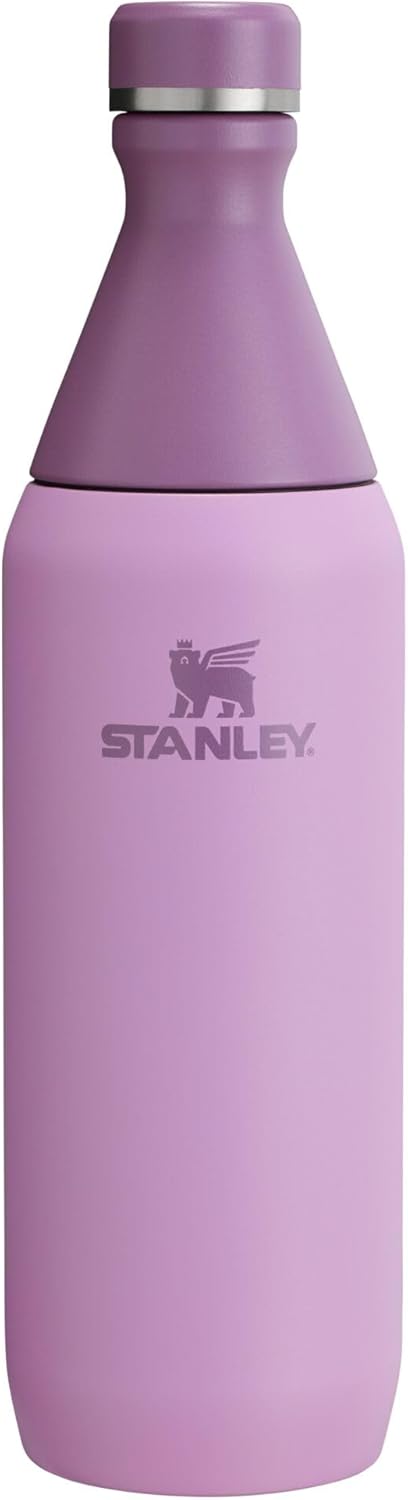 Stanley All Day Slim Bottle 20 oz | Twist On Lid with Leakproof Seal | Slim Design for Travel & Gym | Insulated Stainless Steel | BPA-Free | Lilac