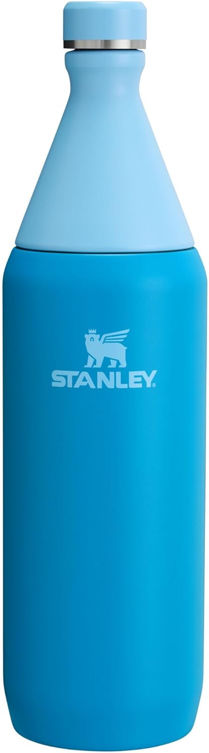 Stanley All Day Slim Bottle 34 oz | Twist On Lid with Leakproof Seal | Slim Design for Travel & Gym | Insulated Stainless Steel | BPA-Free | Azure