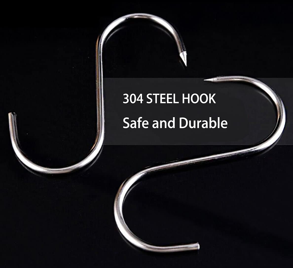 ARTOYS Meat Hooks 3''4mm(10Pack), SUS304 Stainless Steel Butcher Hook Smoking Hooks, Meat Processing for Hanging, Drying, BBQ, Grilling Sausage Chicken Beef Hook Tool