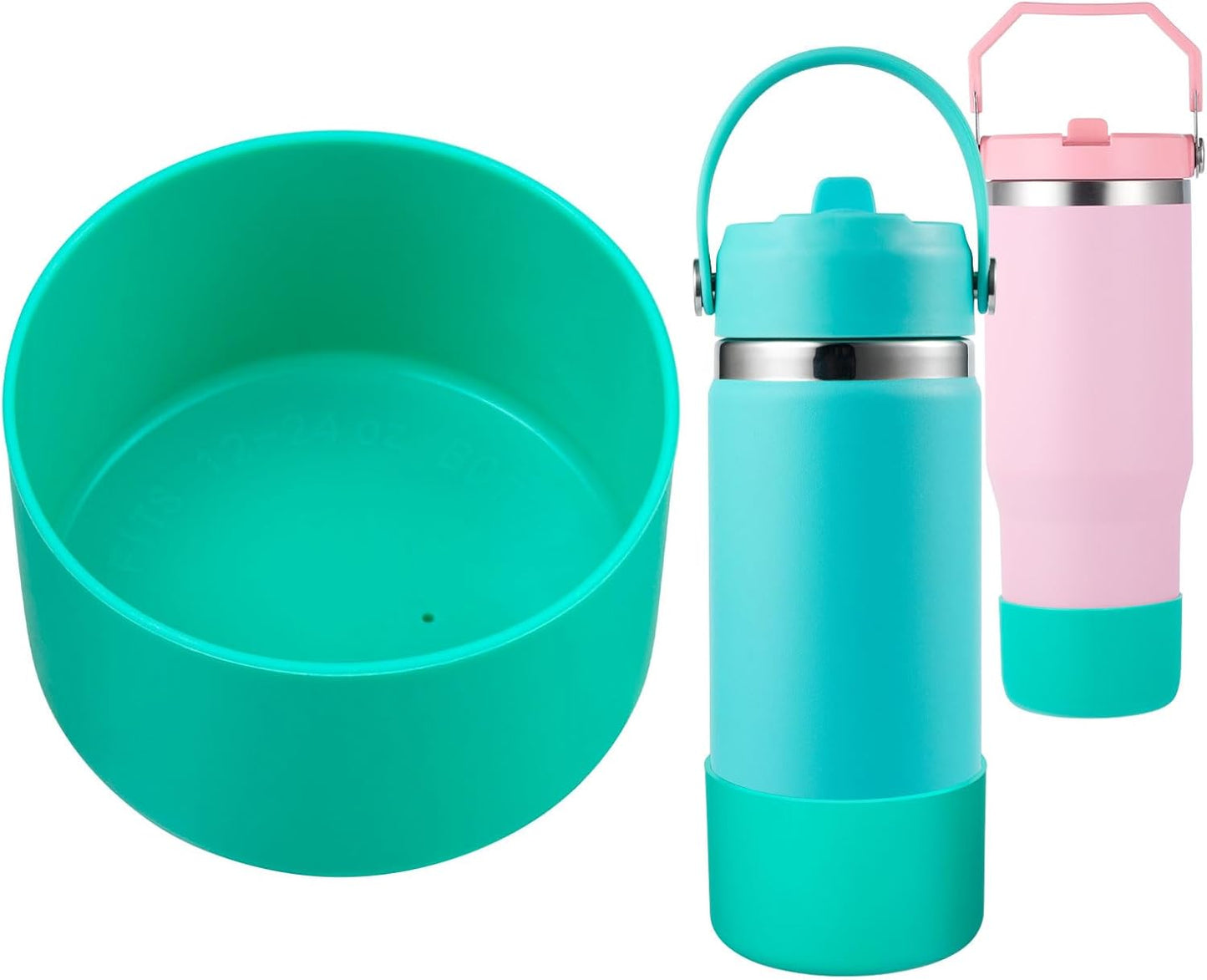 Silicone Boot for Hydro Flask 12-40 OZ Water Bottle, Boot for Stanley Cup 40 30 OZ, Bottom Boots for Hydroflask Sports Water Bottles, Silicone Bottom Cover Sleeve