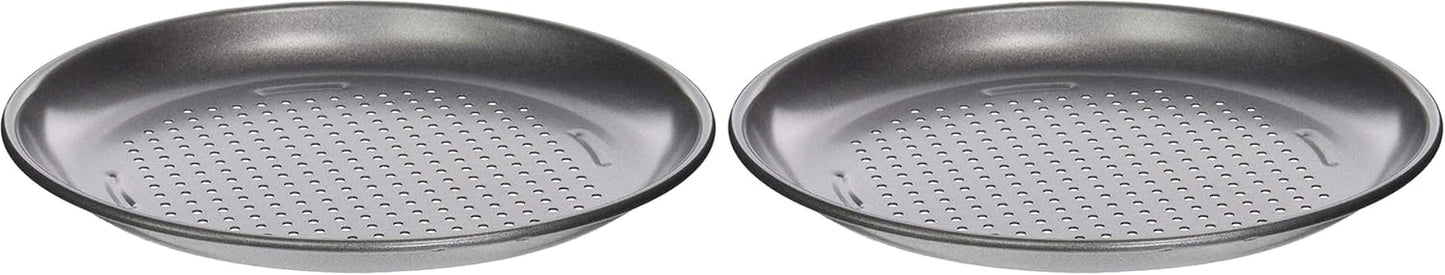 Cuisinart 4 Piece Pizza Pan Set, Mini, Steel Gray (Pack of 2)