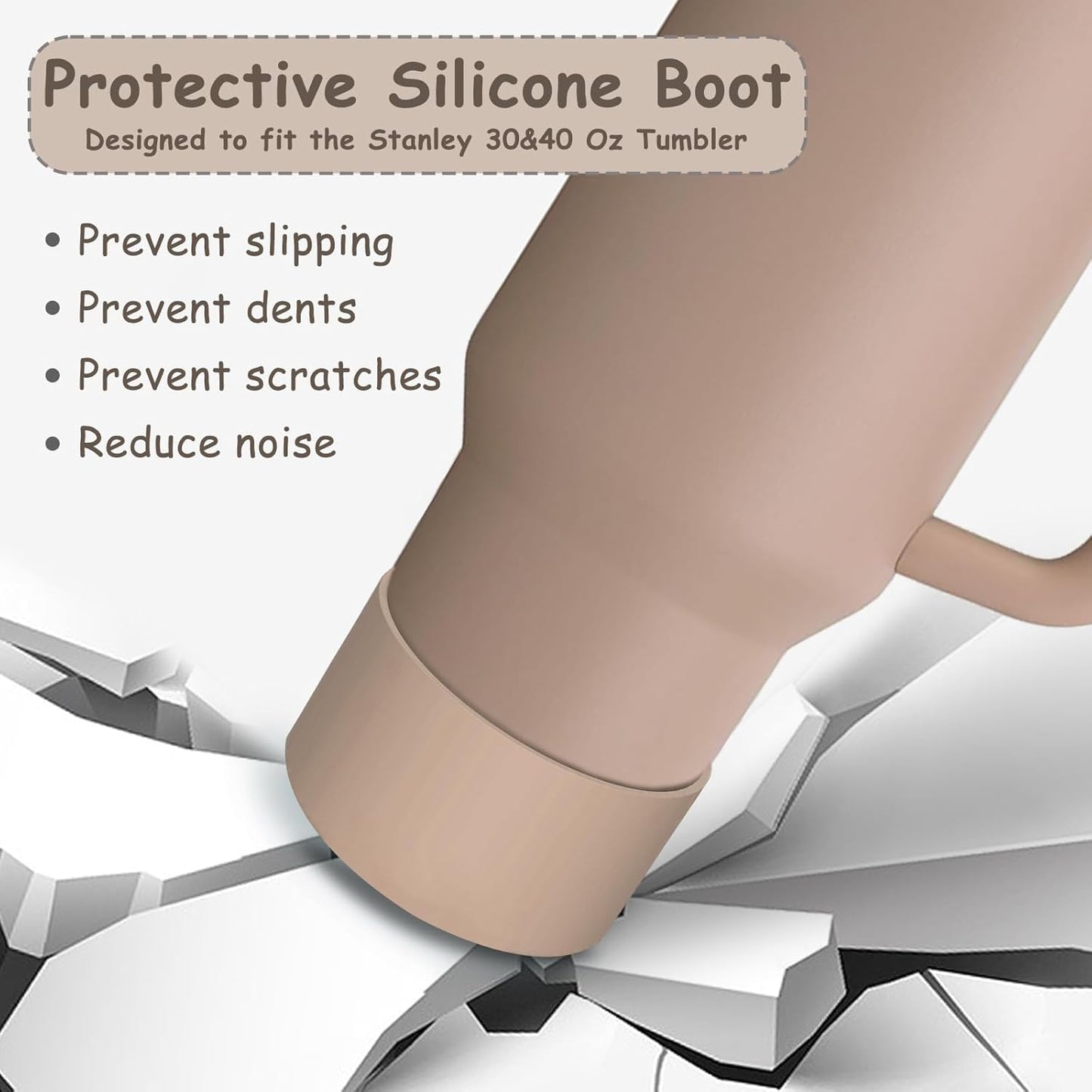 Stanley Cup Accessories Set,Including 2 Pcs 0.4in Straw Cover, 1 Silicone Spill-Proof Stopper Set of 3, 1 Cute Bear Handle Charm, 1 Silicone Boot Fits Stanley 40&30 Oz Tumbler (Almond Rose)