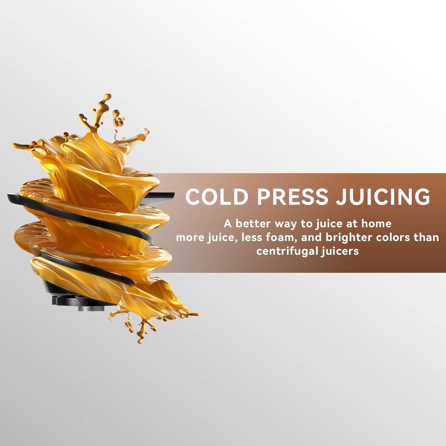 Slow Cold Press Juicer Attachment for KitchenAid Stand Mixer, 4.2" Large Feed Chute Fit Whole Vegetables & Fruits, Masticating Juicer Attachment for KitchenAid, Easy to Clean