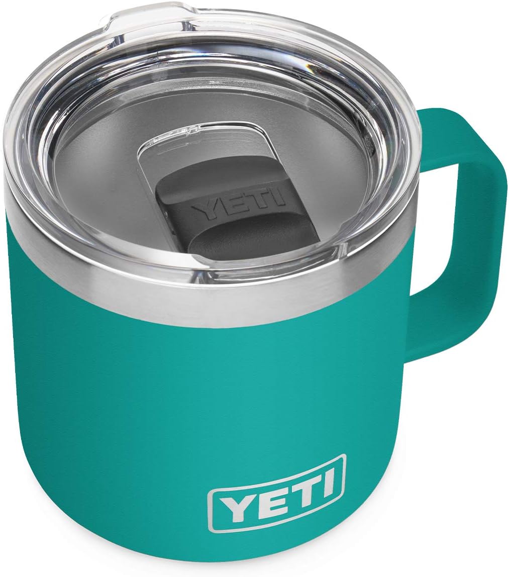 YETI Rambler 14 oz Mug, Vacuum Insulated, Stainless Steel with MagSlider Lid, Stainless