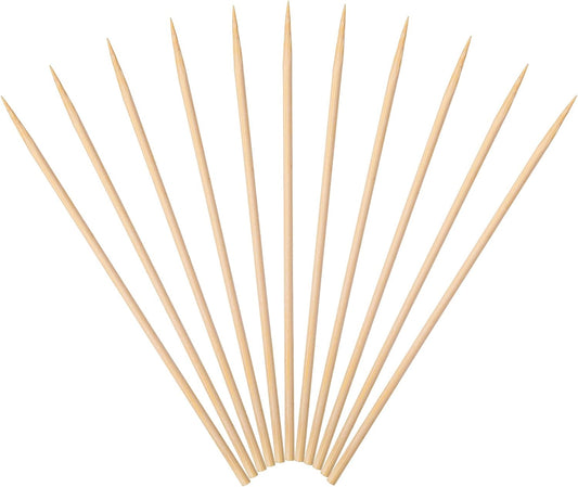 Minisland Premium 6 inch Bamboo Skewers for Appetizers Fruit Kabobs 3mm Thin Small Short Wooden Food Sticks 100 Counts, Many Sizes Choices 4.7"/5.5"/6"/7"/8"/10"/12" -MSL164