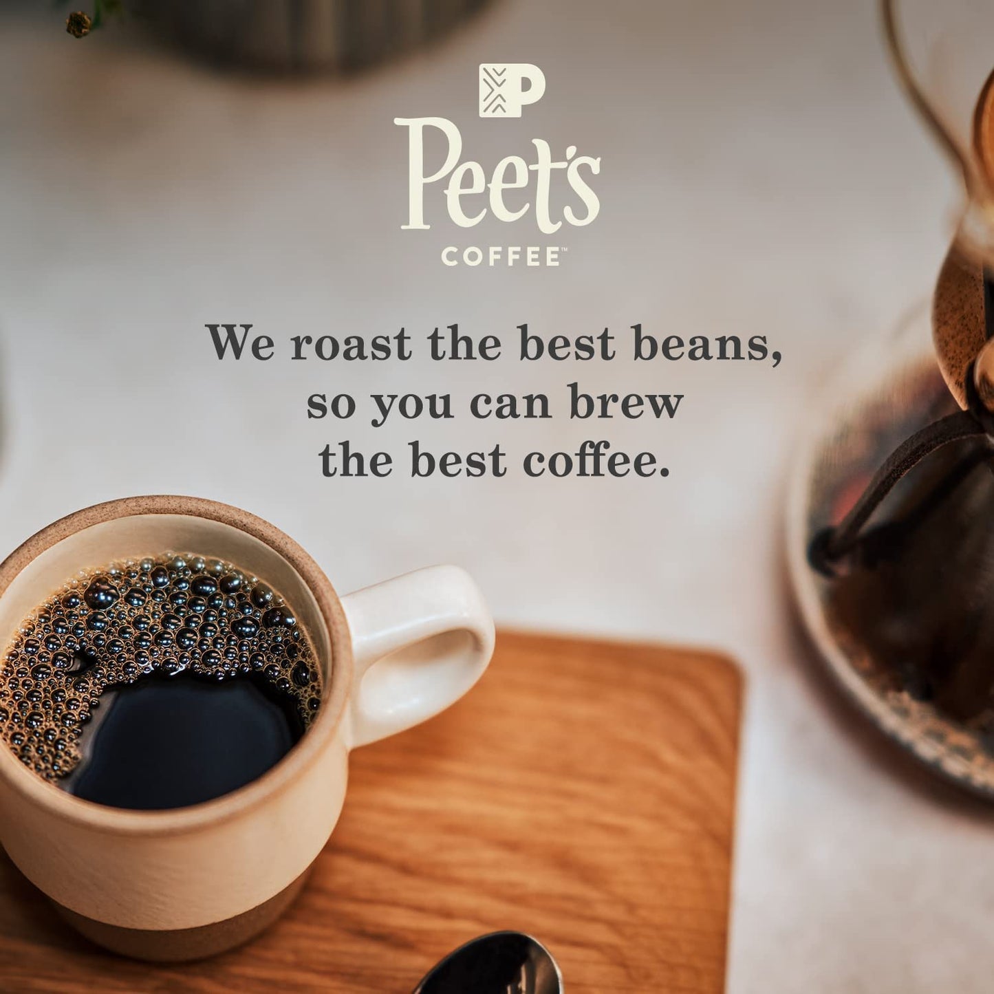 Peet's Coffee Dark Roast Ground Coffee | USDA Organic | French Roast | 36 Ounces | 2 Bags