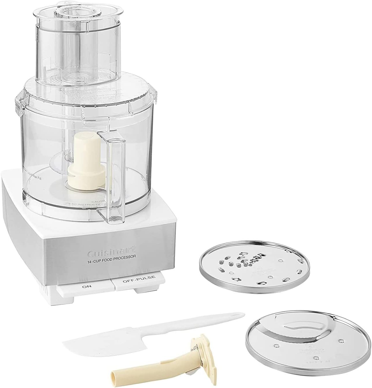 Cuisinart Food Processor 14-Cup Vegetable Chopper for Mincing, Dicing, Shredding, Puree & Kneading Dough, White Stainless, DFP-14BCWNY