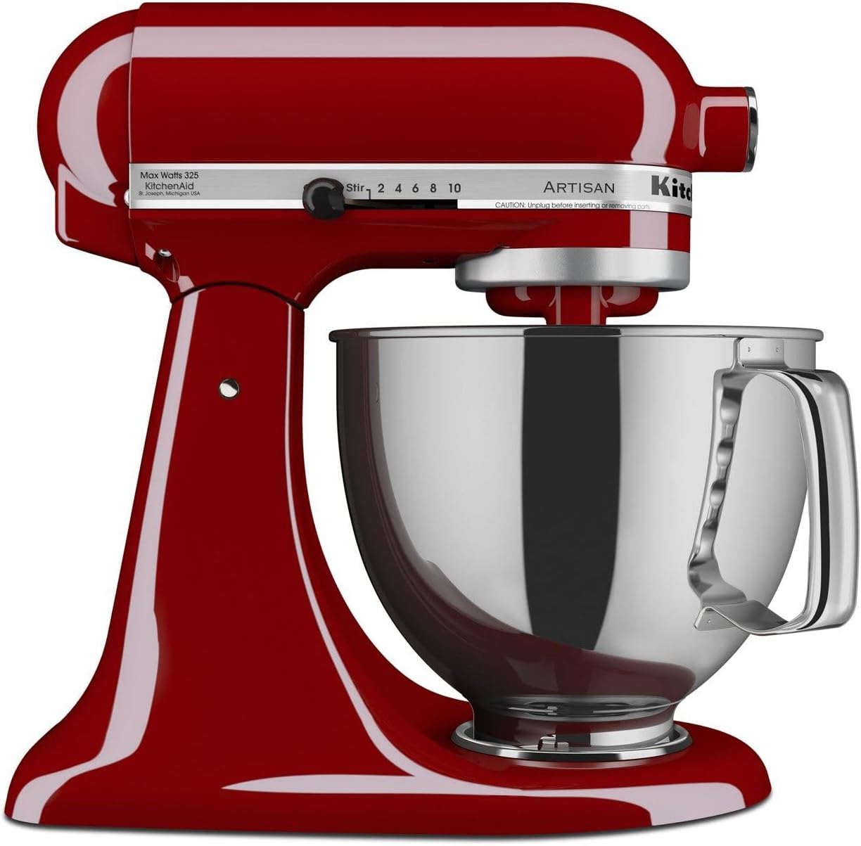 KitchenAid KSM150PSER Artisan Tilt-Head Stand Mixer with Pouring Shield, 5-Quart, Empire Red