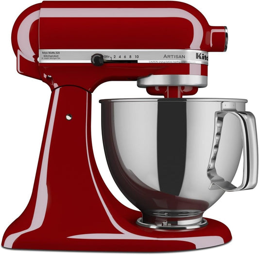 KitchenAid KSM150PSER Artisan Tilt-Head Stand Mixer with Pouring Shield, 5-Quart, Empire Red
