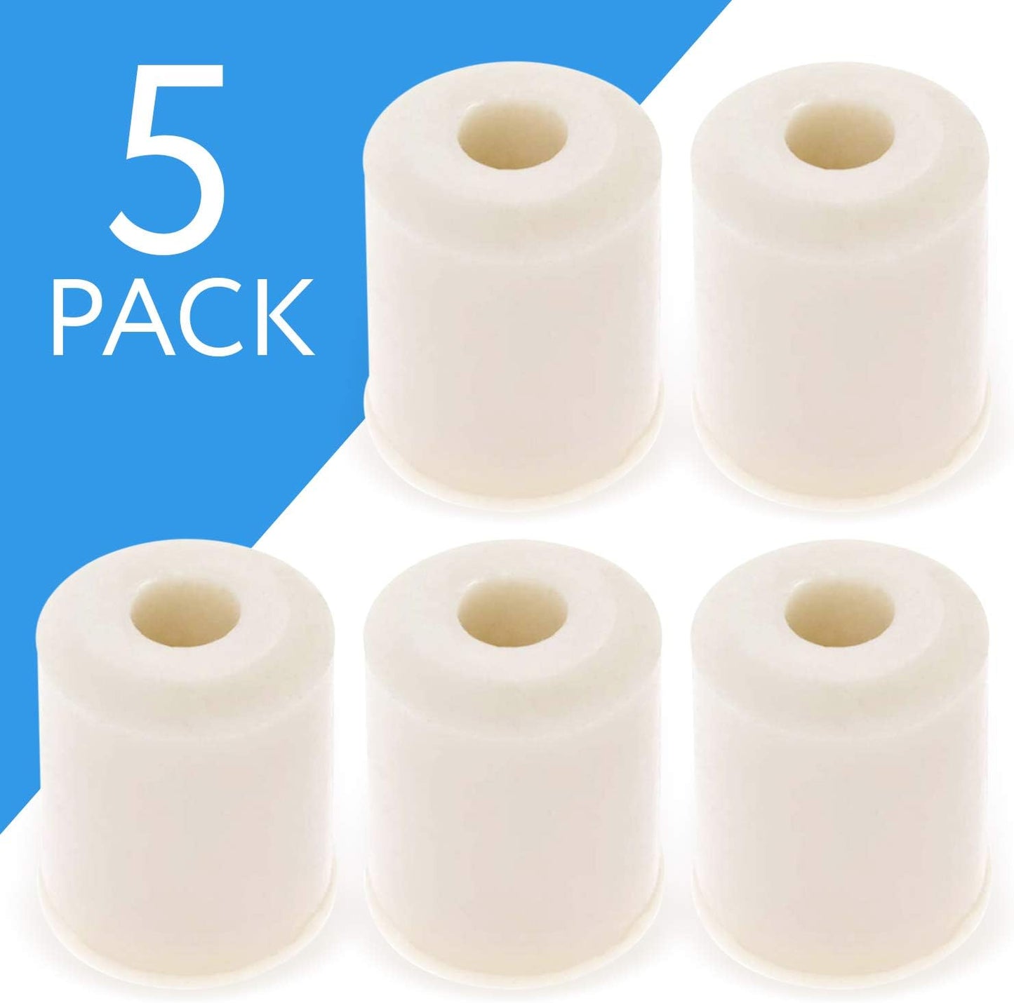 IMPRESA Rubber Feet for Mixer 5-Pack Replacement - Compatible with KitchenAid Stand Mixers 4161530, 9709707, K45SS & K5SS - White Rubber