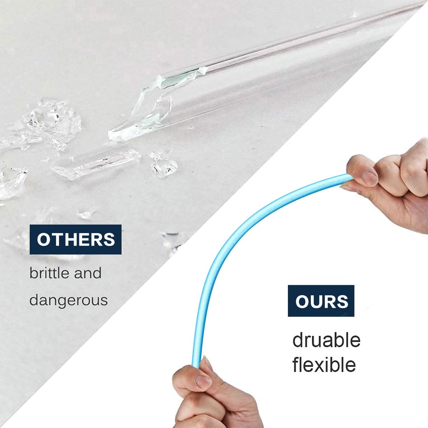 Replacement Straw for Stanley|Simple Modern|Owala 40 oz 30 oz Cup Tumbler, 10 Pack 12.13-In Long Reusable Plastic Straw with Cleaning Brush, Dishwasher Safe, Durable and Easy to Clean