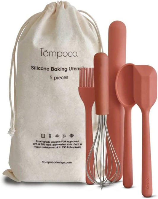 Tampoco Real Kids Cooking & Baking Set – Montessori Kitchen Tools for Real Cooking with Food-Safe Silicone Utensils – Functional & Fun Gift for Young Chefs