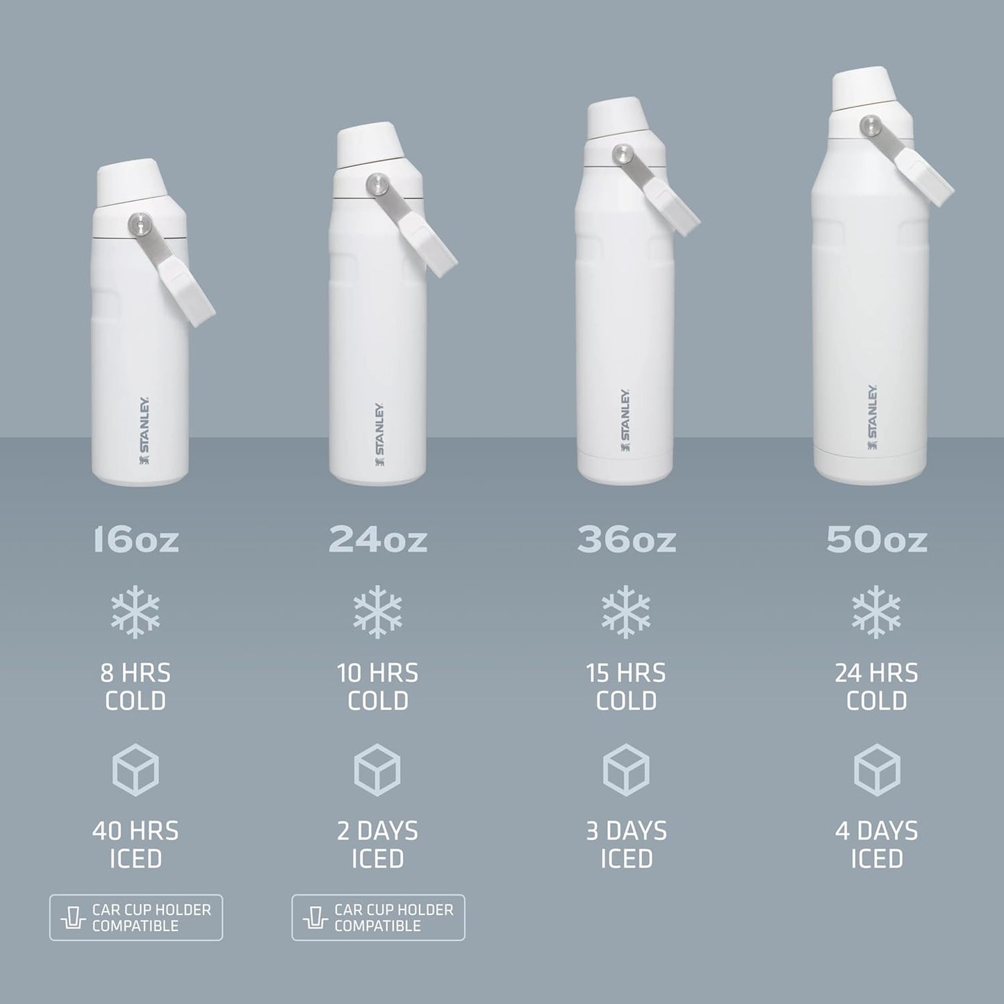 Stanley IceFlow Fast Flow Water Bottle | Angled Spout Lid | Lightweight & Leakproof for Travel & Sports | Insulated Stainless Steel | BPA-Free