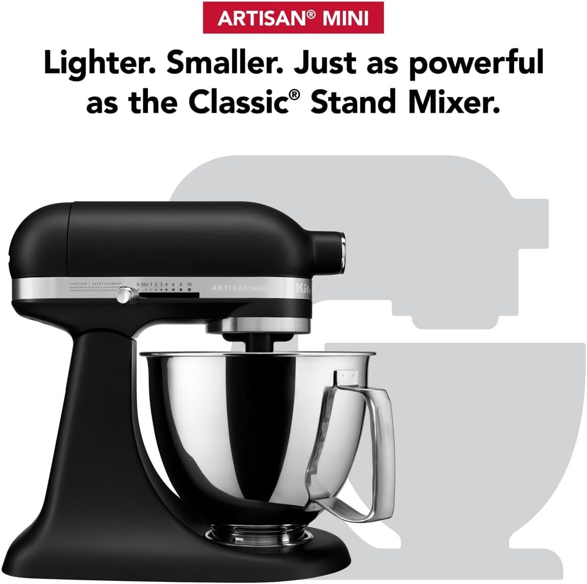 KitchenAid Artisan Mini 3.5 Quart Tilt-Head Stand Mixer - KSM3316X - Black Matte