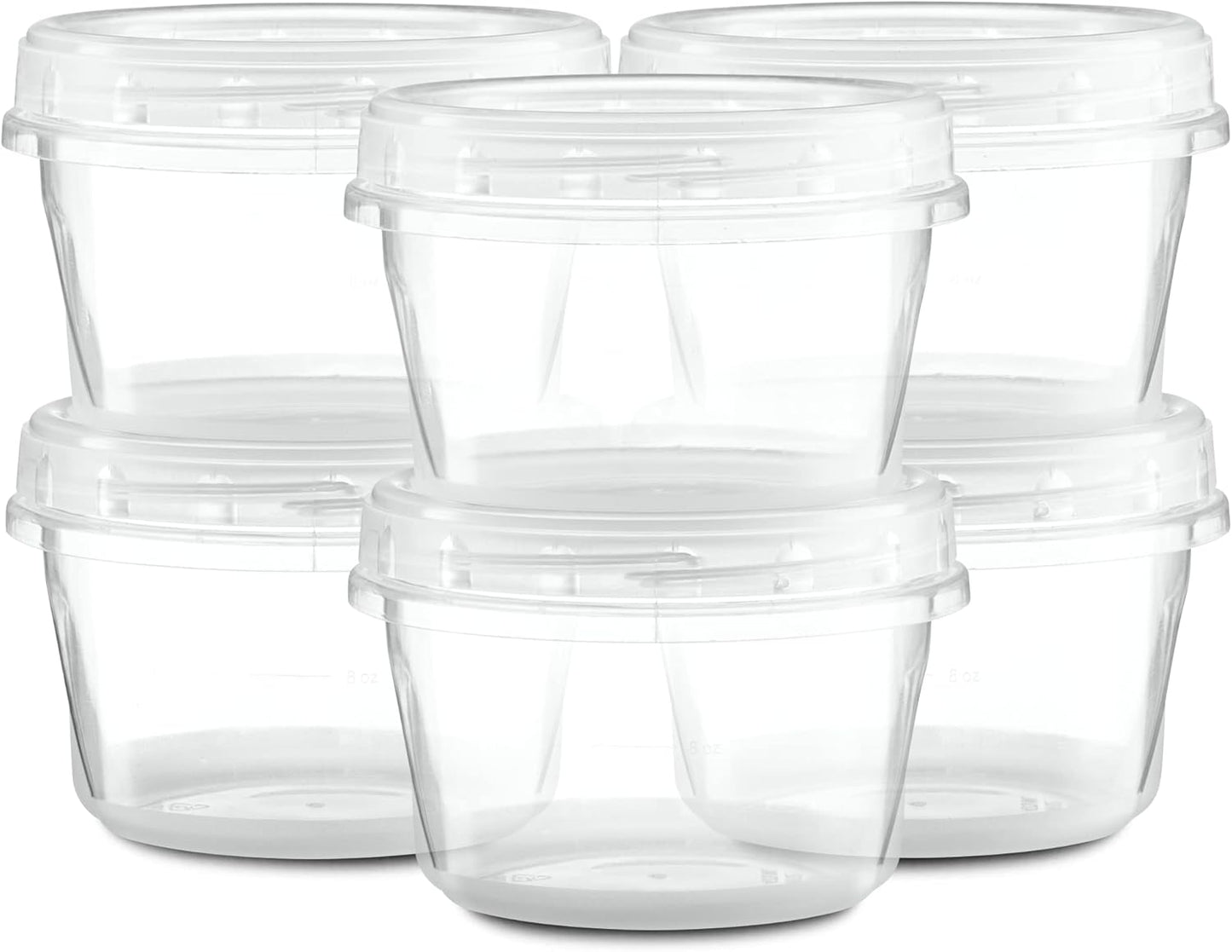 (16 Ounce 20 Pack) Clear Twist cap ContainersWith Screw on Lids Twist Top Food Storage Freezer Containers